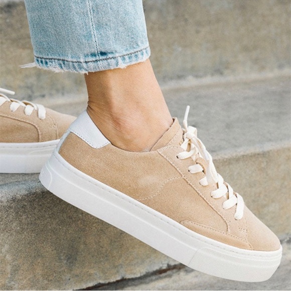 EUC - Soludos Ibiza Platform Sneaker - Sand Suede - Size 6.5 - Picture 4 of 8